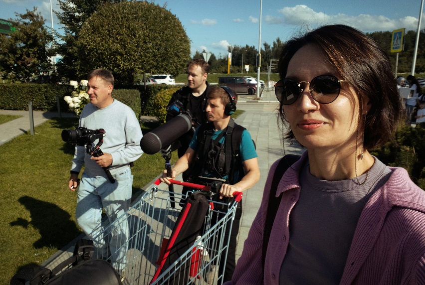 На съемках фильма «На иголках». Фото Свердловской киностудии