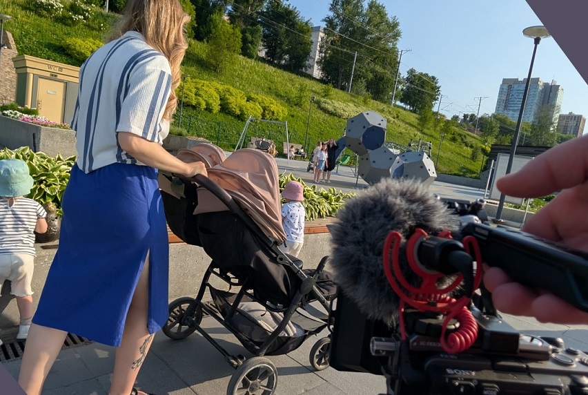 На съемках фильма «Мама впервые». Фото предоставлено создателями