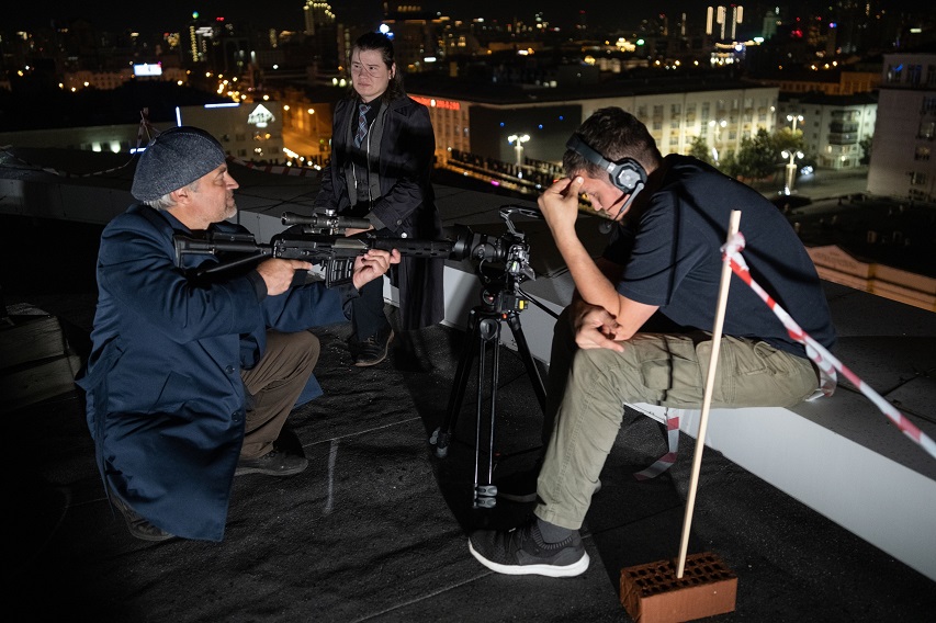 На съемках фильма «Снайпер». Фото предоставлено создателями